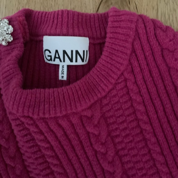 GANNI cable knit jumper top - Picture 9 of 14